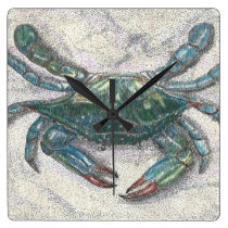 Chesapeake Bay Blue Crab Wall Clock