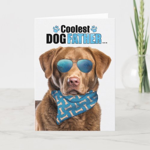 Chesapeake Bay Dog Coolest Dad Ever Fathers Day Holiday Card
