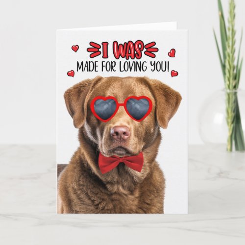 Chesapeake Bay Dog Made for Loving You Valentine Holiday Card