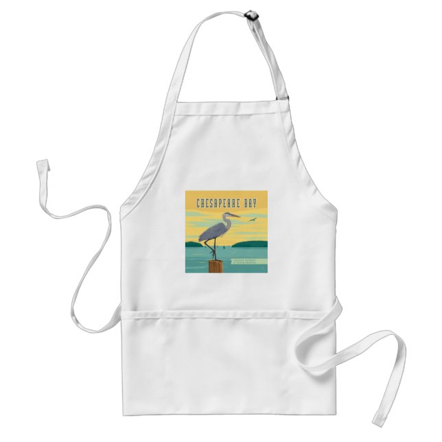 Chesapeake Bay Largest Estuary In North America Adult Apron (Front)