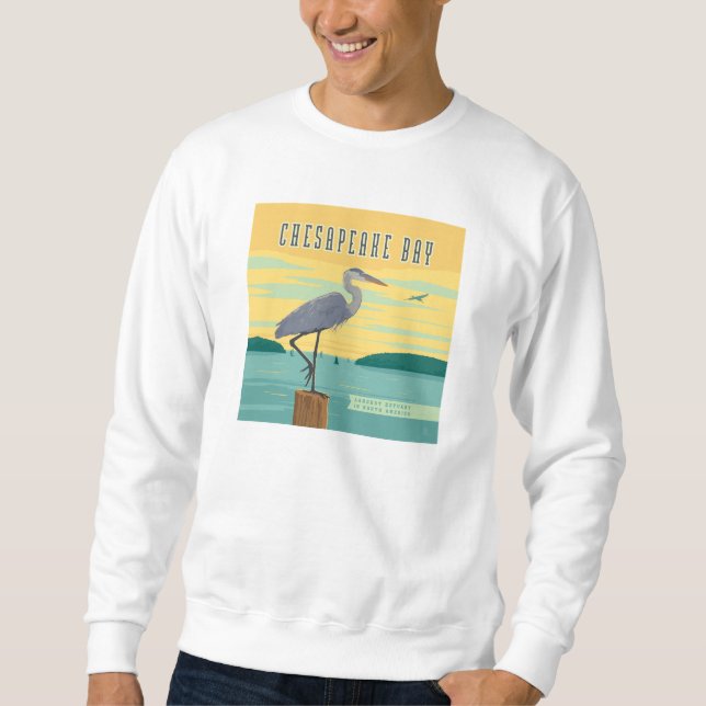 Chesapeake Bay Largest Estuary In North America Sweatshirt (Front)