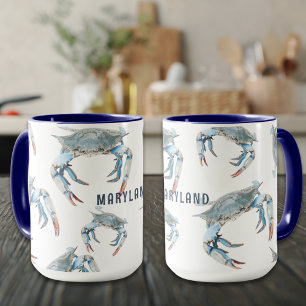 Chesapeake Bay Maryland Blue Crab Personalized Mug
