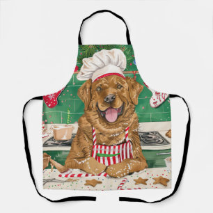 Chesapeake Bay Retriever Baking: Festive Christmas Apron