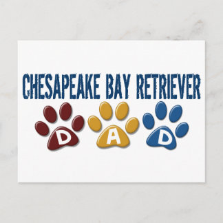 CHESAPEAKE BAY RETRIEVER Dad Paw Print 1 Postcard