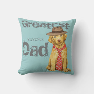 Chesapeake Bay Retriever Dad Throw Pillow