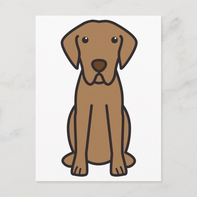 Chesapeake Bay Retriever Dog Cartoon Postcard (Front)