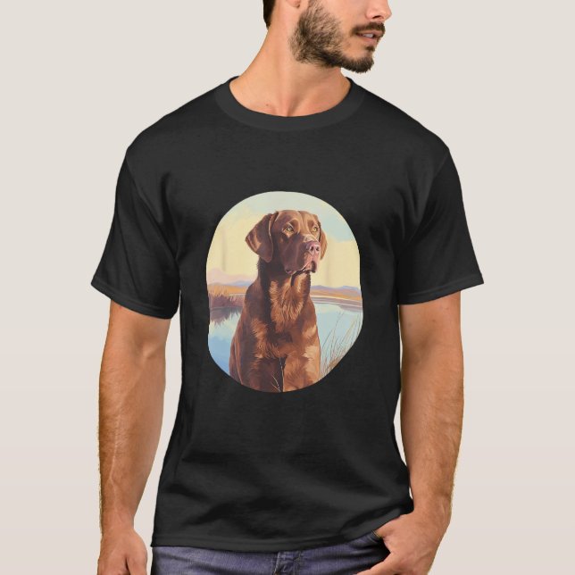 Chesapeake Bay Retriever Dog Cute Dog Breed T-Shirt (Front)