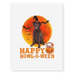 Chesapeake Bay Retriever Dog Halloween Happy Temporary Tattoos