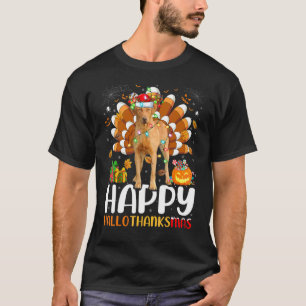 Chesapeake Bay Retriever Dog  Happy Hallothanksmas T-Shirt