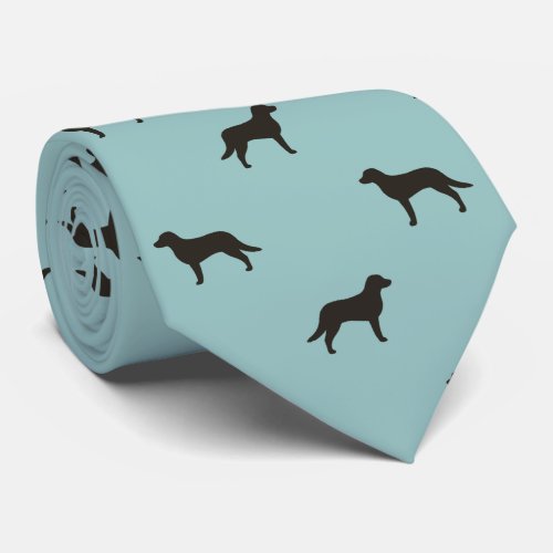 Chesapeake Bay Retriever Dog Silhouettes Pattern Neck Tie