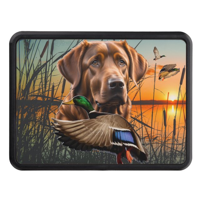 Chesapeake Bay Retriever Duck Hunting Hitch Cover (Front)