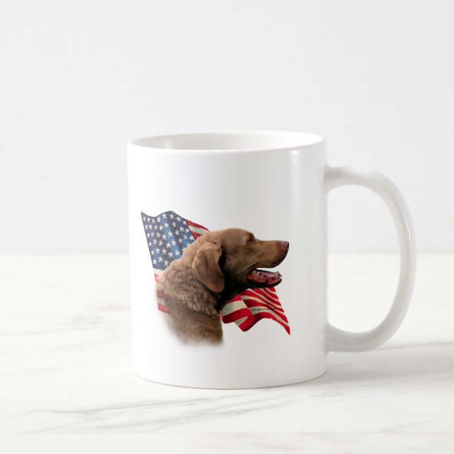 Chesapeake Bay Retriever Flag Coffee Mug (Right)