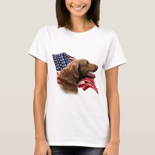 Chesapeake Bay Retriever Flag T_Shirt