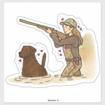 Chesapeake Bay Retriever Hunting Car Decal