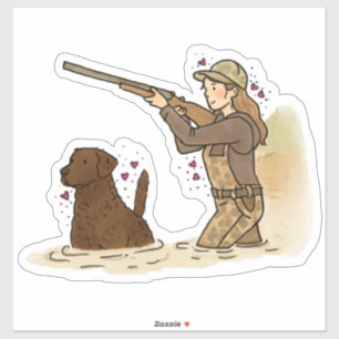 Chesapeake Bay Retriever Hunting Car Decal