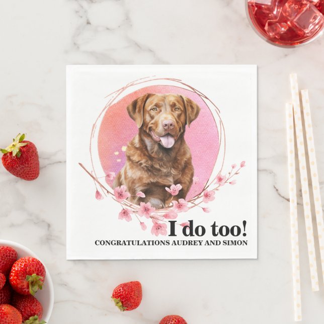 Chesapeake Bay Retriever I Do Too Dog Photo Napkins (Insitu)