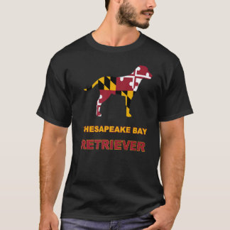 Chesapeake Bay Retriever Maryland Flag Dog Labrado T-Shirt