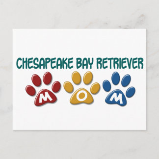 CHESAPEAKE BAY RETRIEVER Mom Paw Print 1 Postcard
