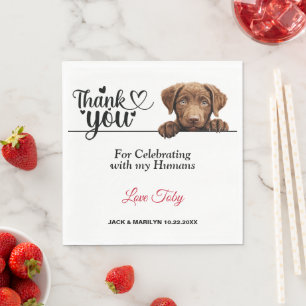 Chesapeake Bay Retriever Napkins with Dogs Photo