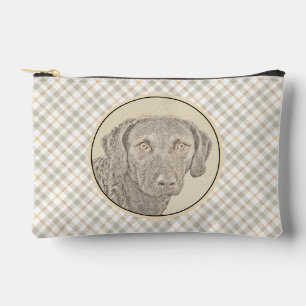 Chesapeake Bay Retriever Painting Original Dog Art Accessory Pouch