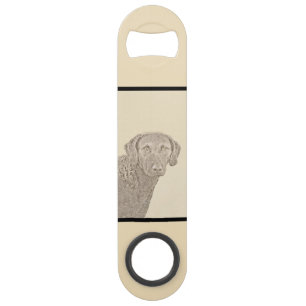 Chesapeake Bay Retriever Painting Original Dog Art Bar Key