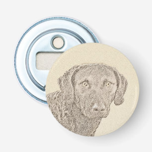 Chesapeake Bay Retriever Painting Original Dog Art Bottle Opener