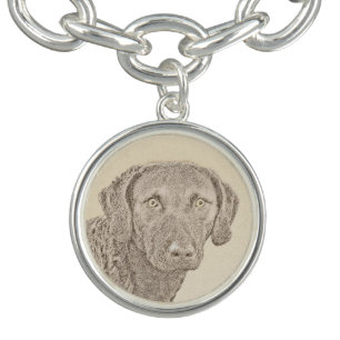 Chesapeake Bay Retriever Painting Original Dog Art Bracelet