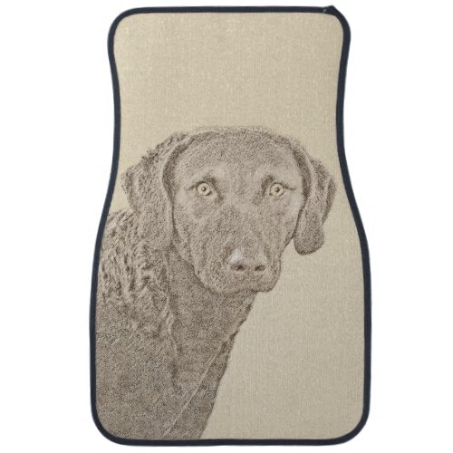 Chesapeake Bay Retriever Painting Original Dog Art Car Floor Mat