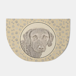Chesapeake Bay Retriever Painting Original Dog Art Doormat