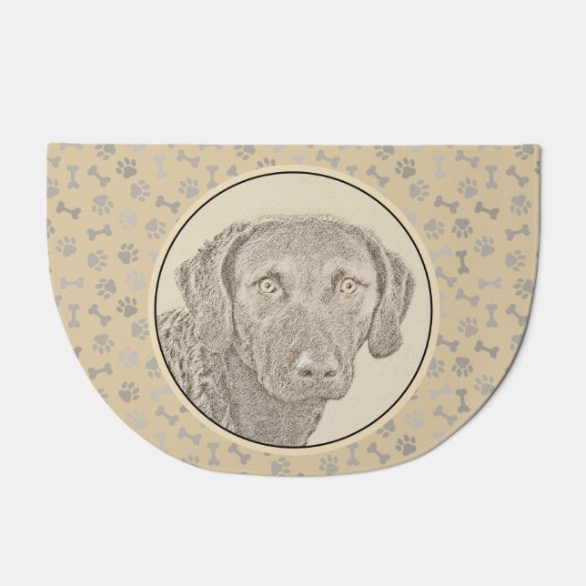 Chesapeake Bay Retriever Painting Original Dog Art Doormat (Front)