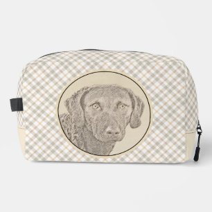 Chesapeake Bay Retriever Painting Original Dog Art Dopp Kit