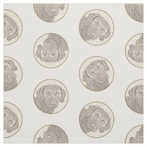 Chesapeake Bay Retriever Painting Original Dog Art Fabric