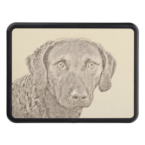 Chesapeake Bay Retriever Painting Original Dog Art Hitch Cover