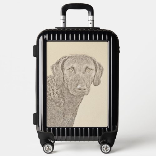Chesapeake Bay Retriever Painting Original Dog Art Luggage
