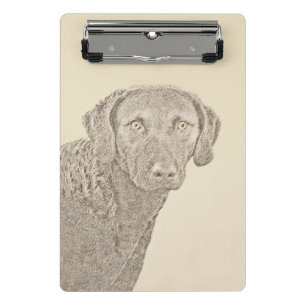 Chesapeake Bay Retriever Painting Original Dog Art Mini Clipboard