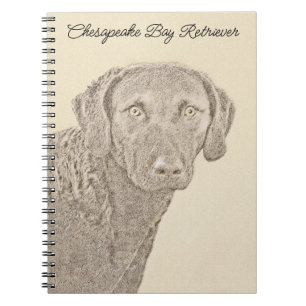 Chesapeake Bay Retriever Painting Original Dog Art Notebook