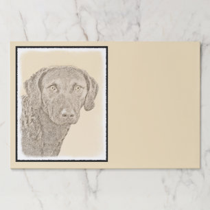 Chesapeake Bay Retriever Painting Original Dog Art Paper Pad