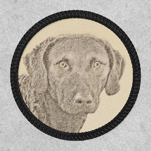 Chesapeake Bay Retriever Painting Original Dog Art Patch