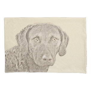 Chesapeake Bay Retriever Painting Original Dog Art Pillow Case