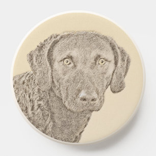 Chesapeake Bay Retriever Painting Original Dog Art PopSocket
