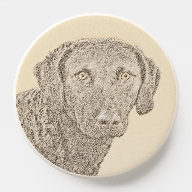 Chesapeake Bay Retriever Painting Original Dog Art PopSocket (Popsocket)