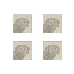 Chesapeake Bay Retriever Painting Original Dog Art Stone Magnet
