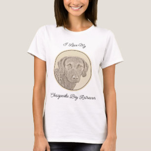 Chesapeake Bay Retriever Painting Original Dog Art T-Shirt