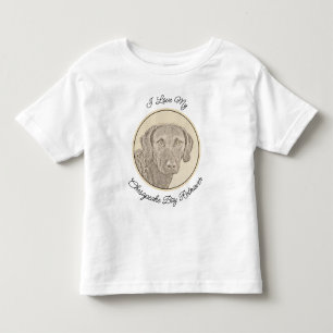 Chesapeake Bay Retriever Painting Original Dog Art Toddler T-shirt