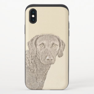 Chesapeake Bay Retriever Painting Original Dog Art iPhone X Slider Case