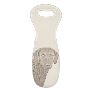 Chesapeake Bay Retriever Painting Original Dog Art Wine Bag