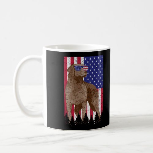 Chesapeake Bay Retriever Patriotic Dog Usa America Coffee Mug