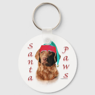 Chesapeake Bay Retriever Santa Paws Keychain