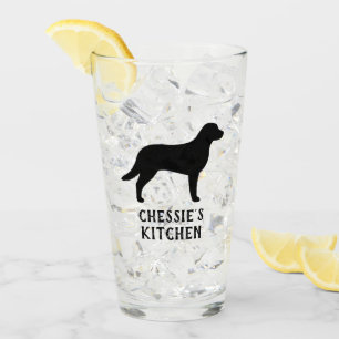 Chesapeake Bay Retriever Silhouette Chessie Dog Glass