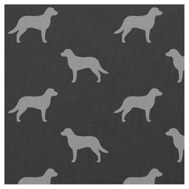 Chesapeake Bay Retriever Silhouettes Chessies Fabric (Close Up)
